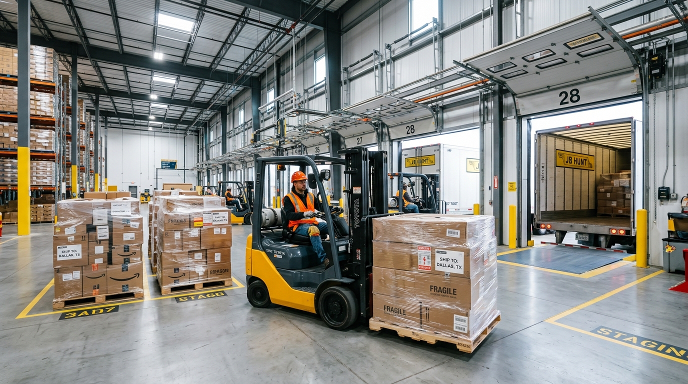 Warehouse Freight Loading and Pallet Logistics